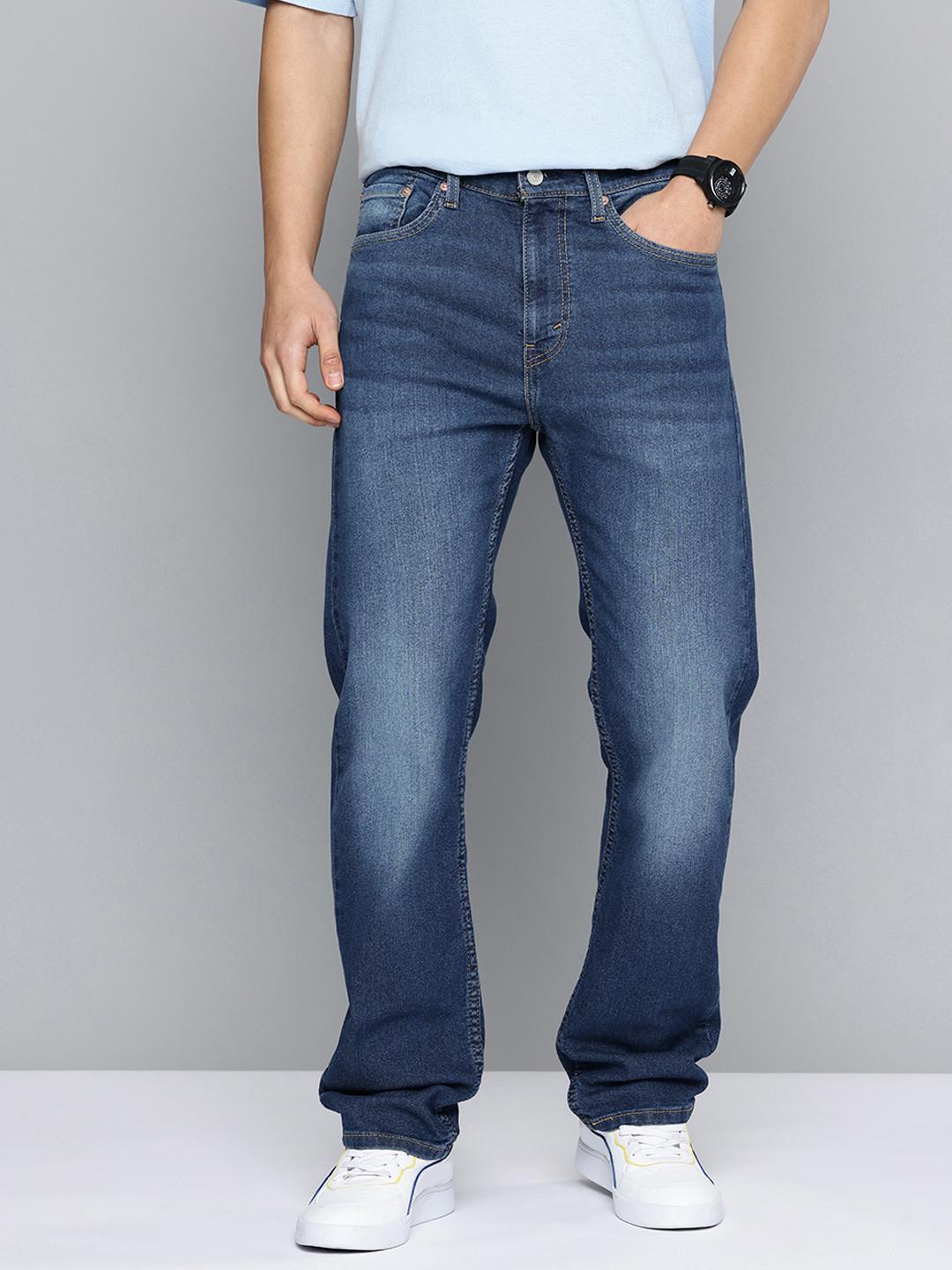 Levis Men 505 Straight Fit Heavy Fade Stretchable Jeans