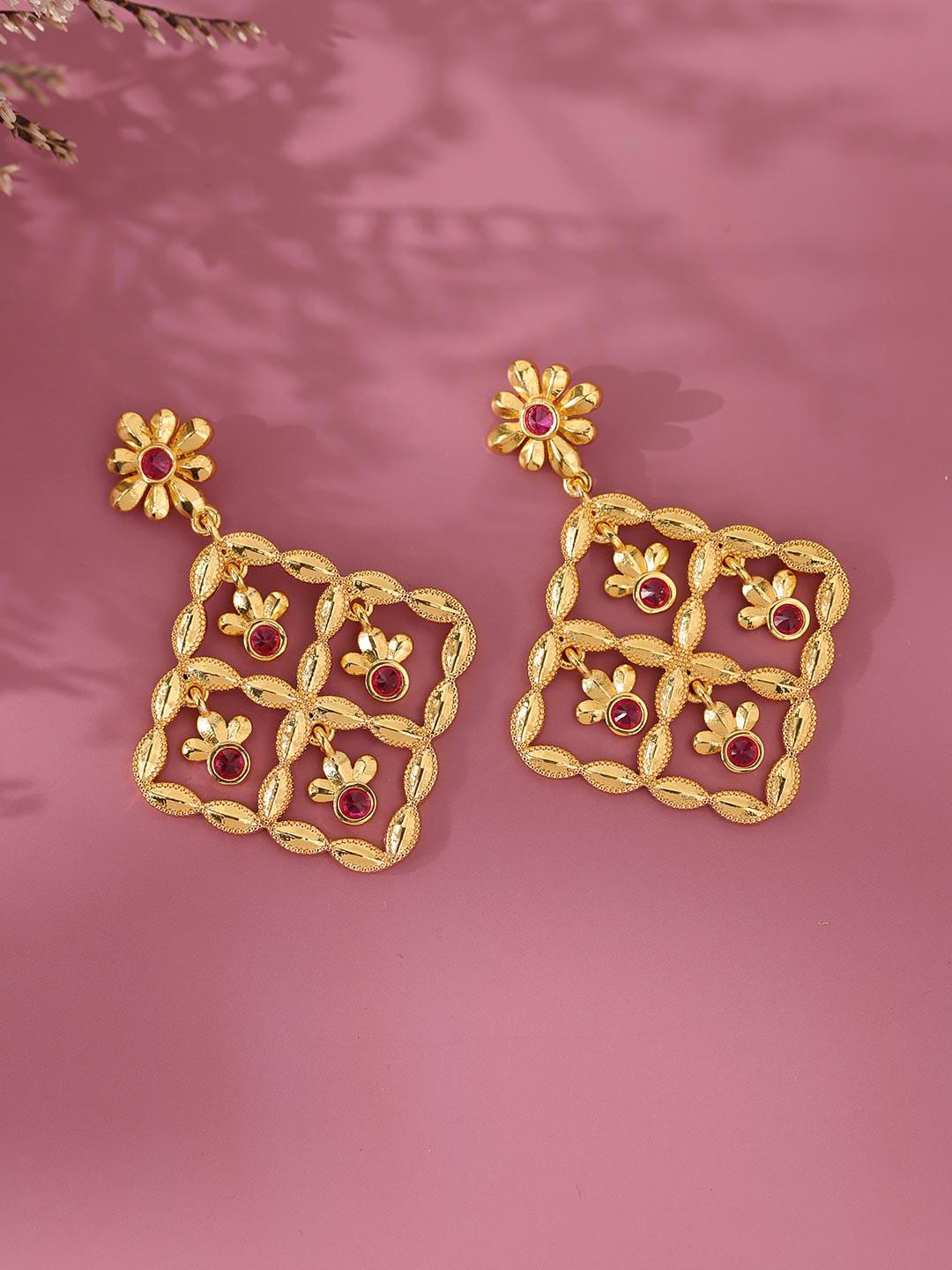 Gota Patti Nakashi Jaali Earrings