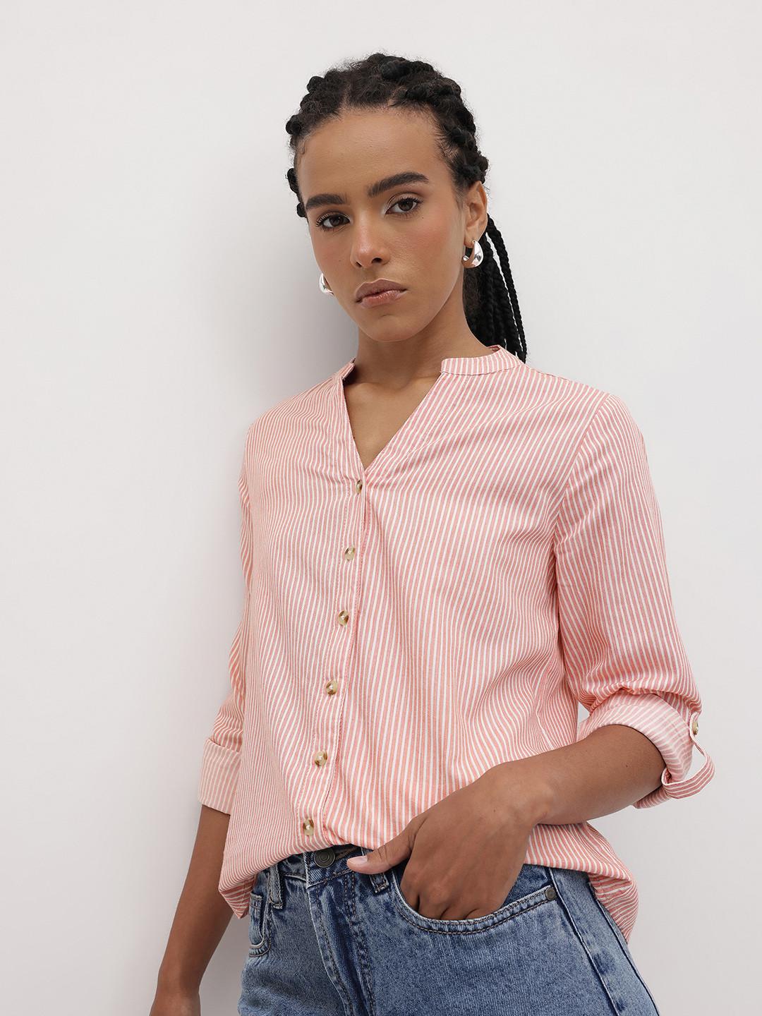 The Roadster Life Co. Vertical Striped Casual Shirt