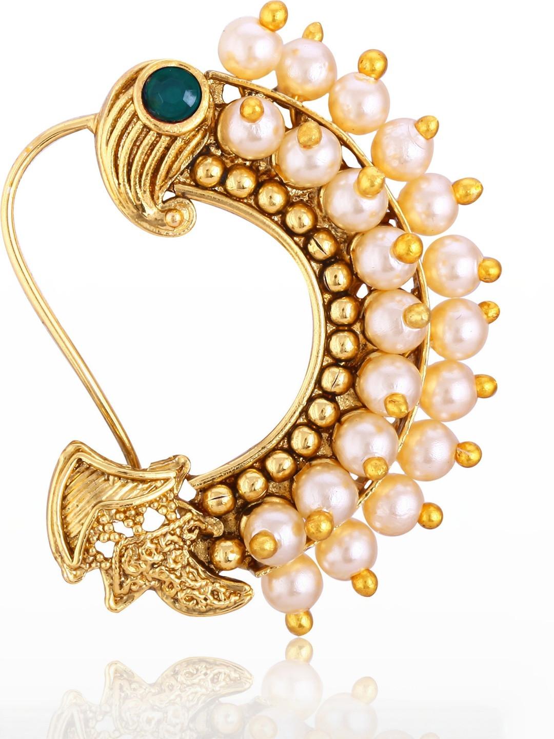 Gold Plated Alloy Nath Nose Pins