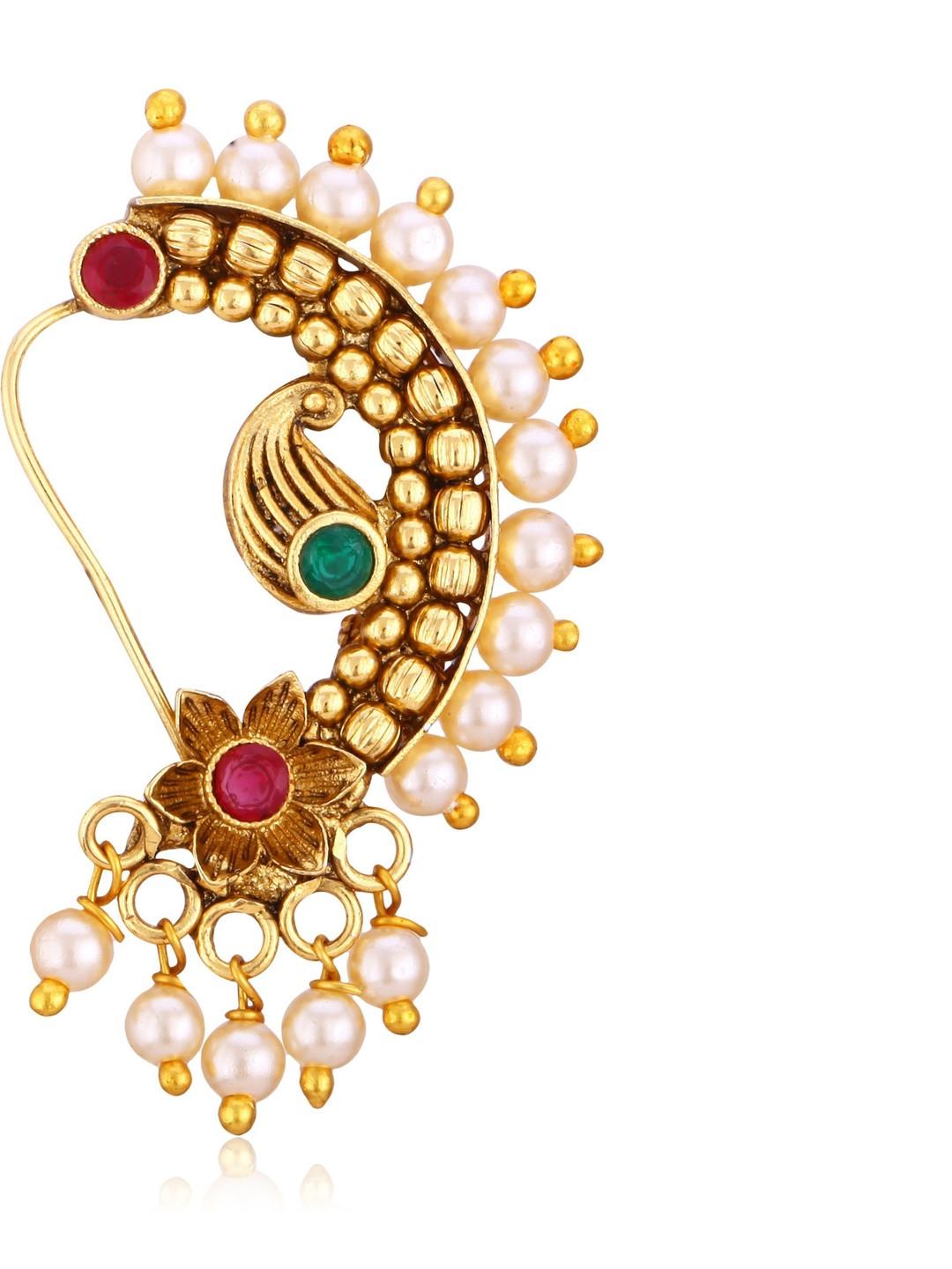 Gold Plated Alloy Nath Nose Pins