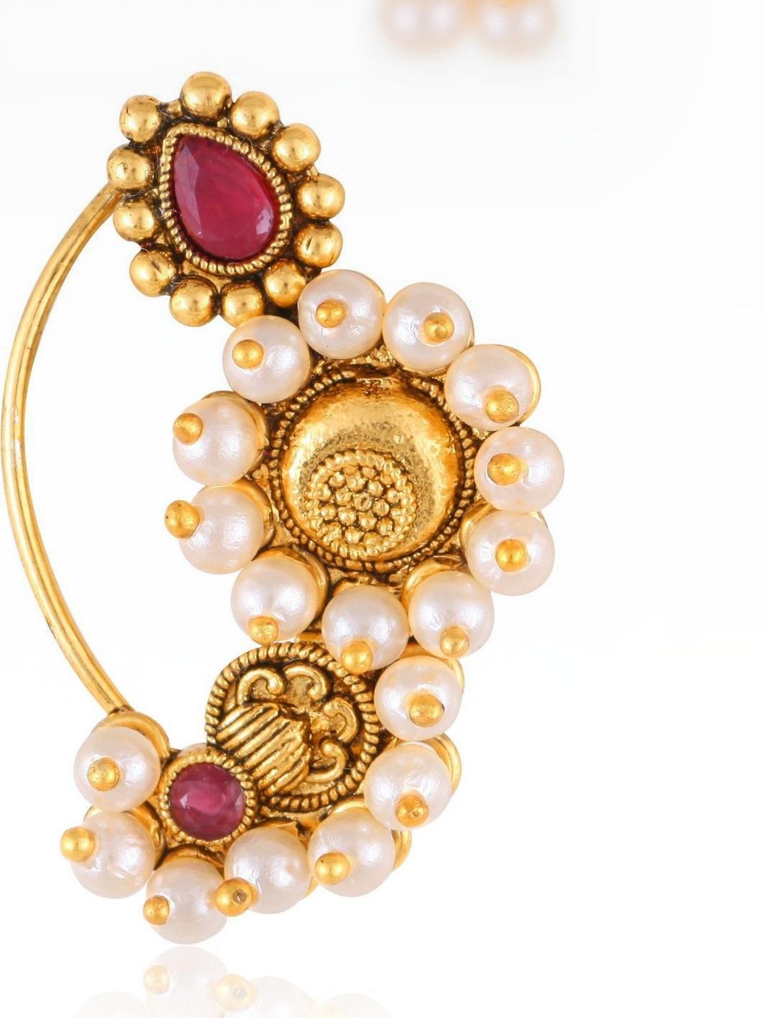 Gold Plated Alloy Nath Nose Pins