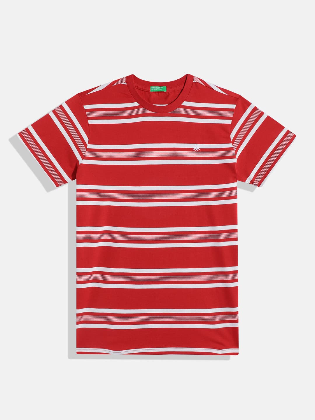 United Colors of Benetton Boys Striped Pure Cotton T-Shirt