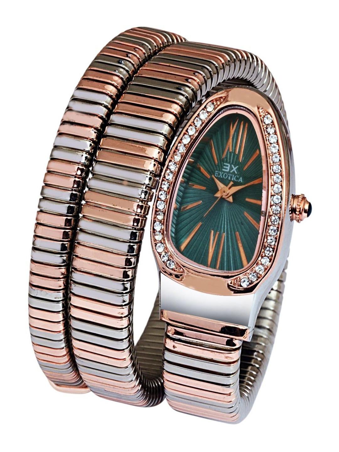 EXOTICA Girls Dial & Bracelet Style Straps Analogue Watch Spiral-001-Rose Gold