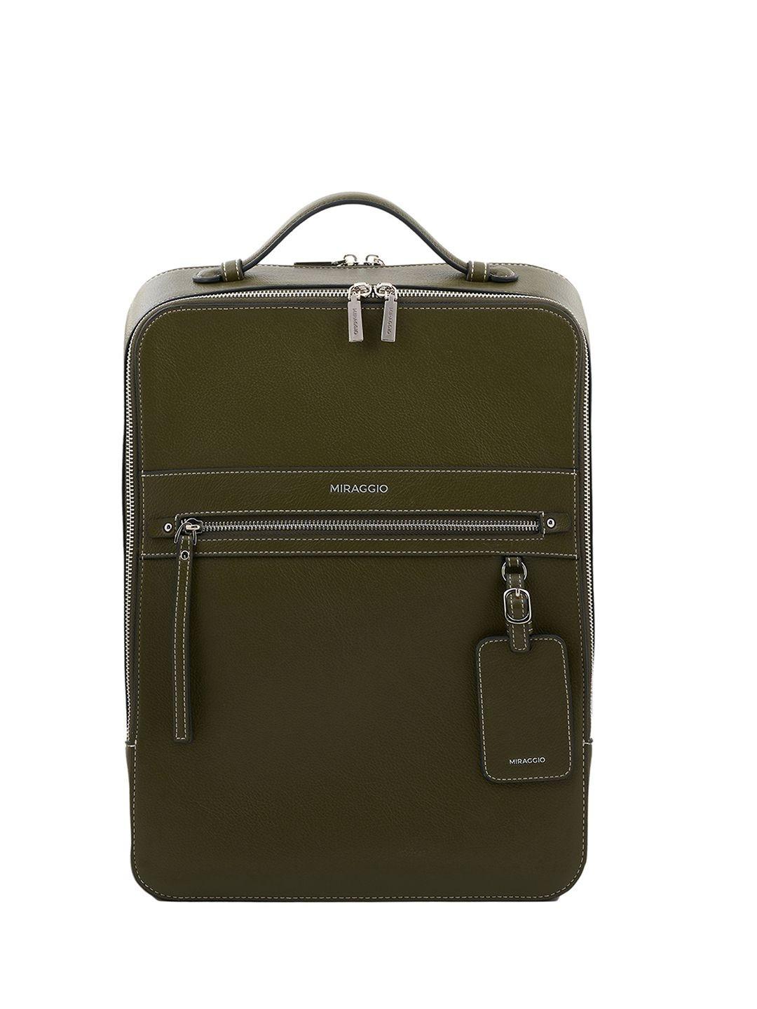 MIRAGGIO Planner 14 inch Solid Backpack With Two Compartments