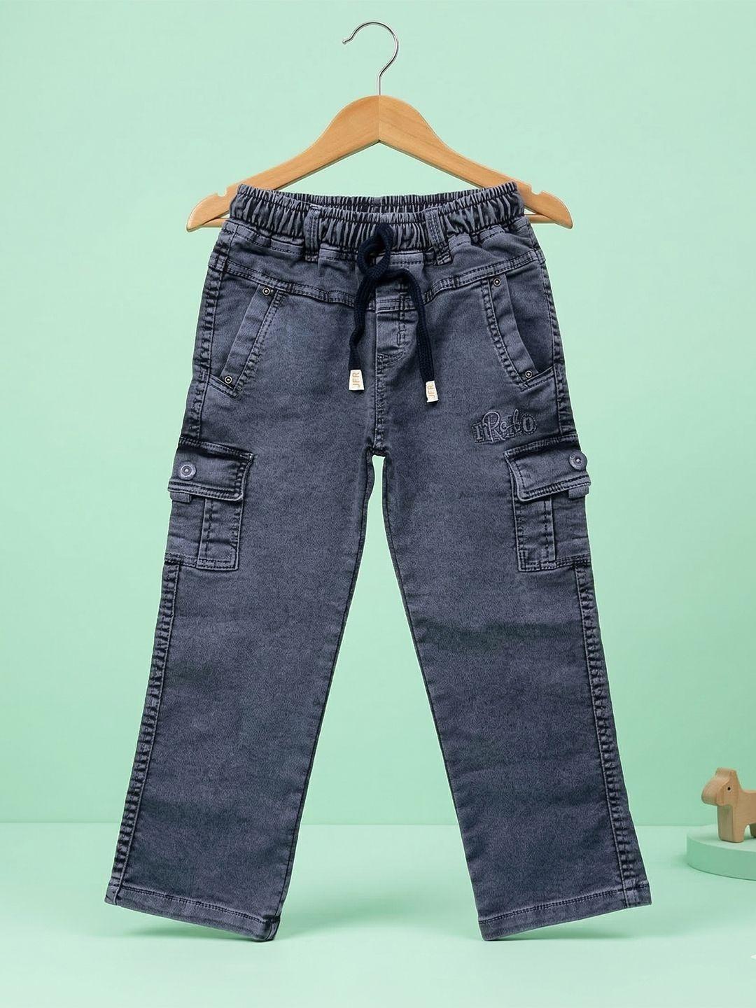 JFR Boys Straight Fit Mid-Rise Low Distress Jeans