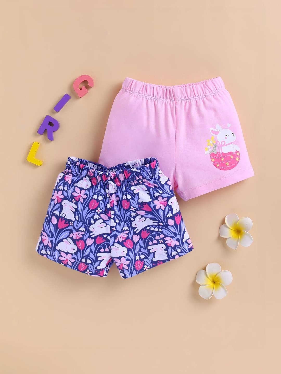 BUMZEE Girls Floral Printed Shorts
