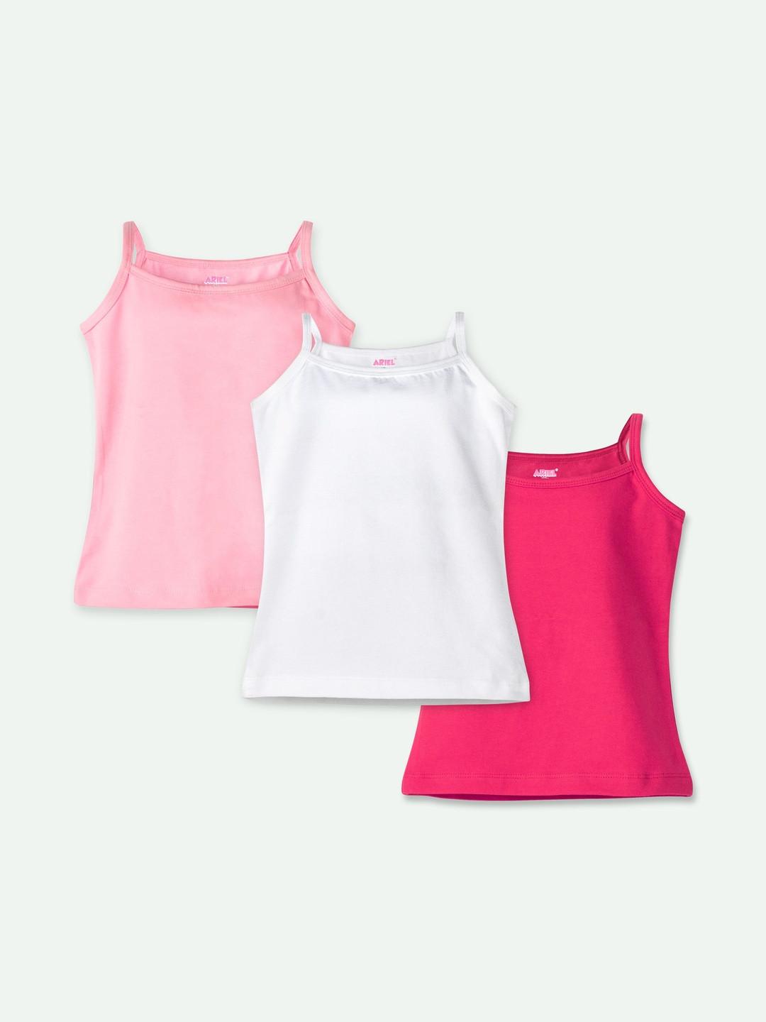 ariel Girls Pack Of 3 Non Padded Camisoles