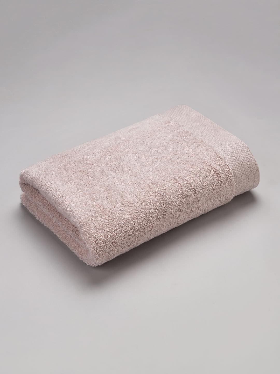 SPACES Pink 1 Cotton 670 GSM Bath Towel
