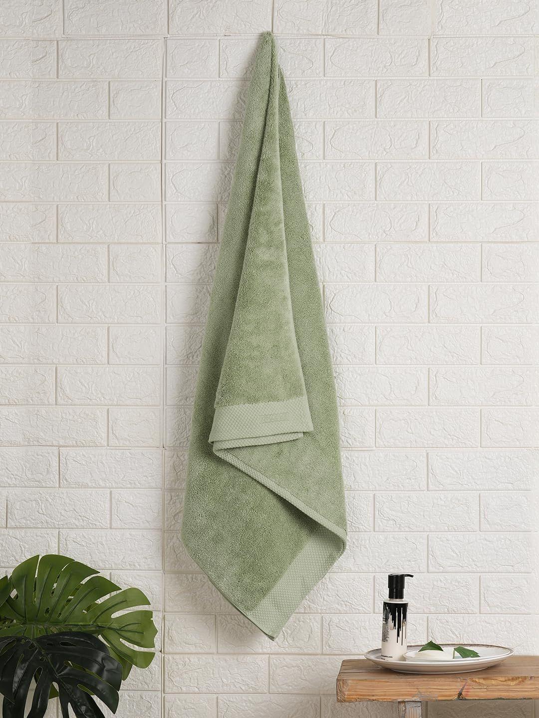 SPACES Green 1 Cotton 670 GSM Bath Towel