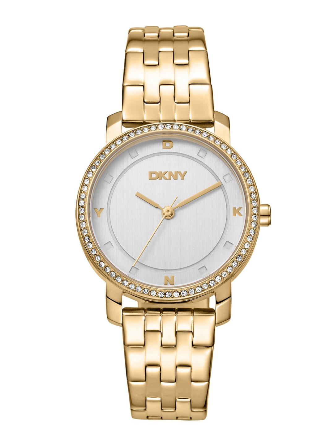 DKNY Women Astoria Glitz Brass Round Dial Analogue Watch DK1L065M0045