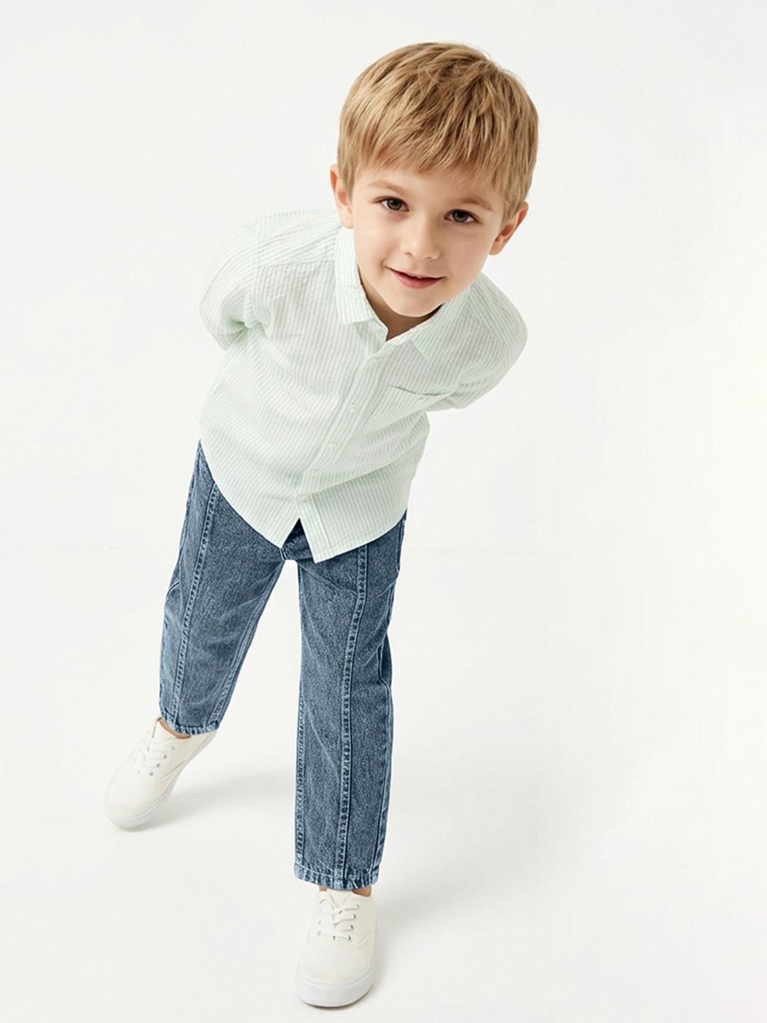 max Boys Striped Casual Shirt