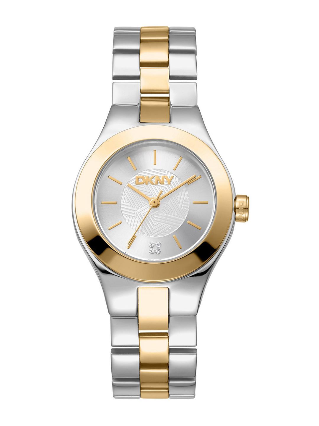 DKNY Women Riound Dial & Stainless Steel Bracelet Style Straps Analogue Watch DK1L026M0065