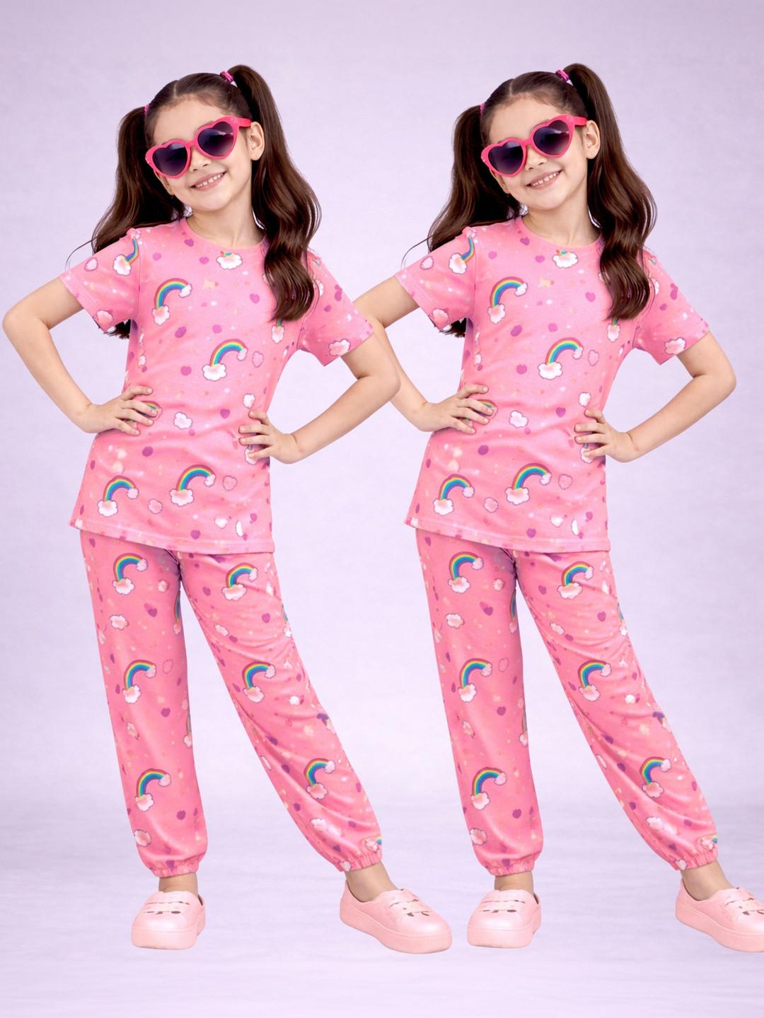 LITBABY Girls Printed Short Sleeves Nightdress