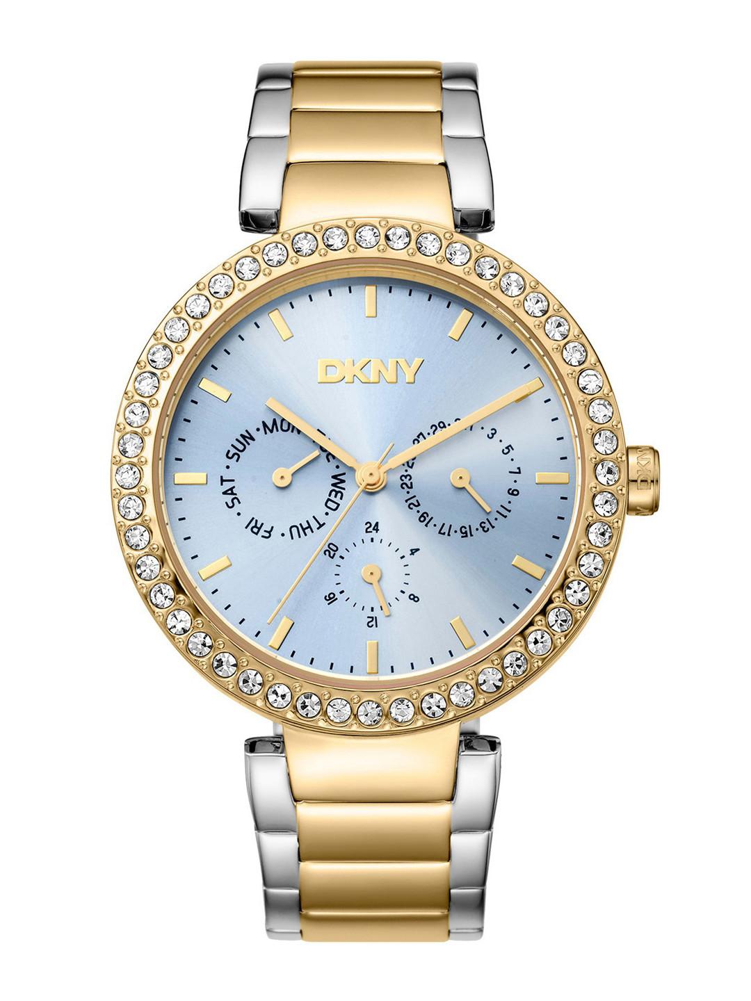 DKNY Downtown Glitz Women Bracelet Style Straps Analogue Multi Function Watch DK1L044M0085