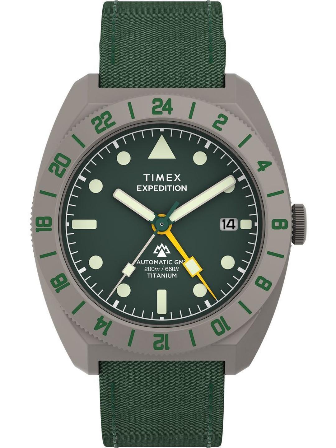 Timex Men Titanium Dial & Straps Analogue Multiple Time Zone Automatic Motion Powered Watch TW2Y63400UJ