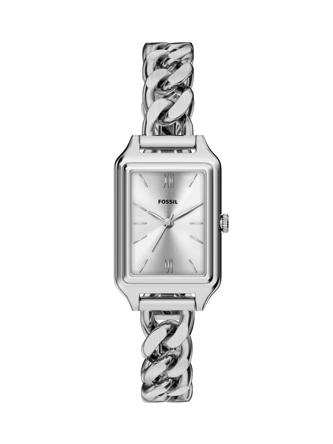 Fossil Women Dial & Stainless Steel Bracelet Style Straps Analogue Watch ES5477