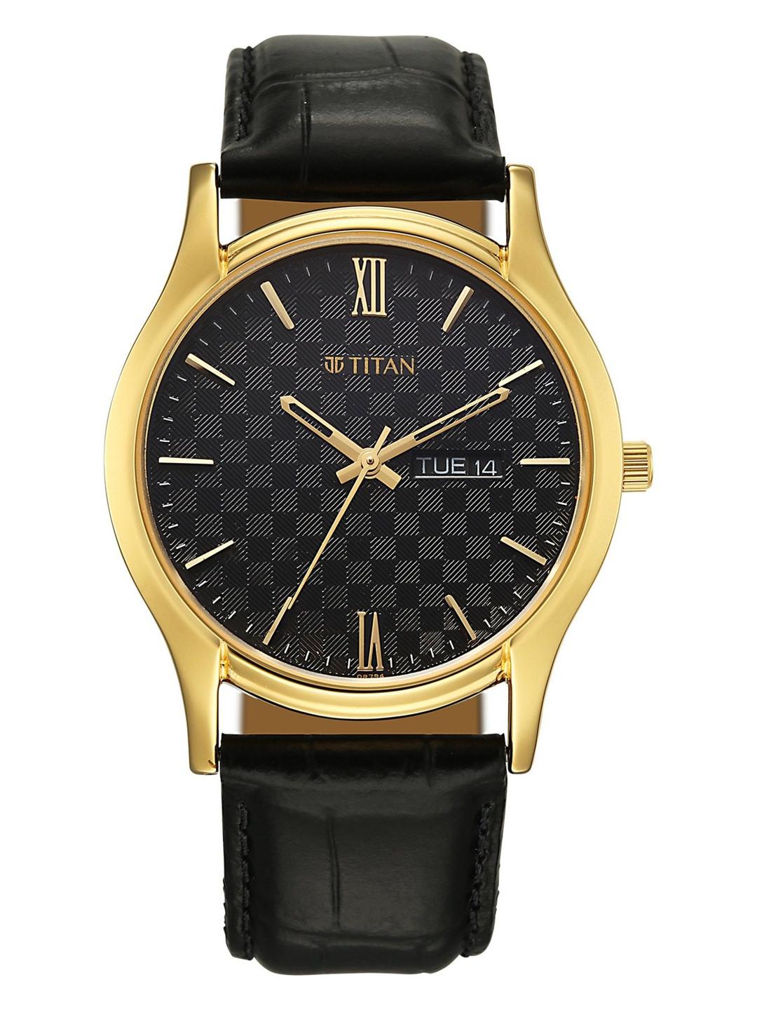 Titan Men Karishma Quartz Analog Black Dial Watch - 10059YL01