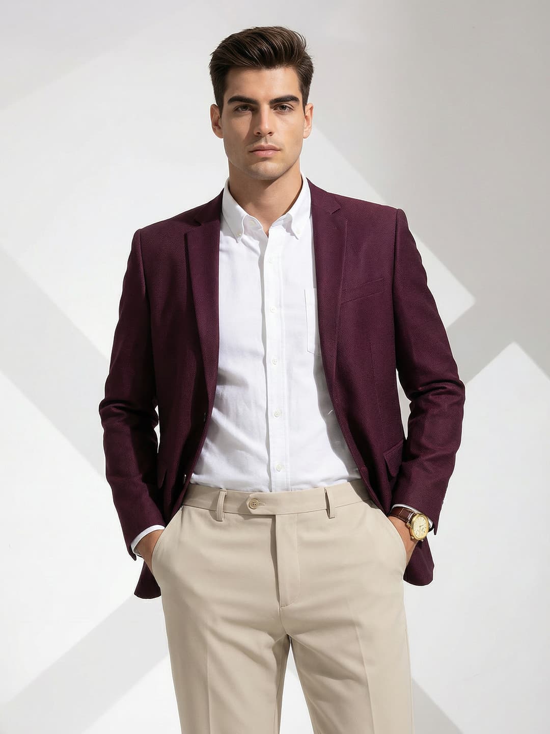 INVICTUS Single Breasted Notched Lapel Blazer