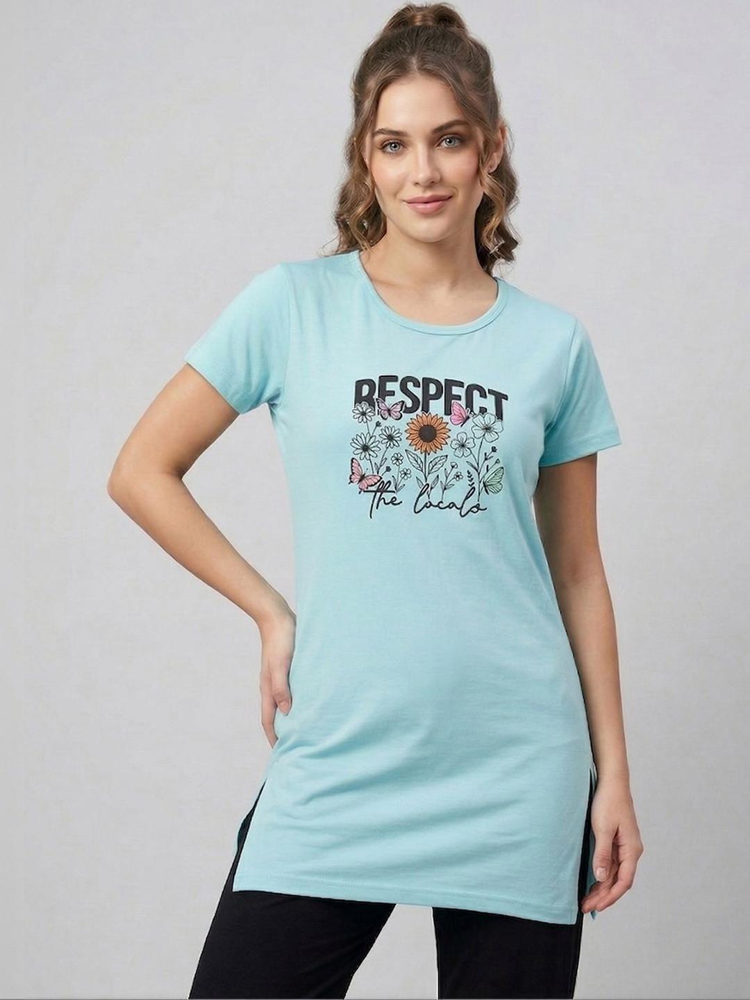 The Roadster Lifestyle Co Printed Knitted Lounge Tshirts