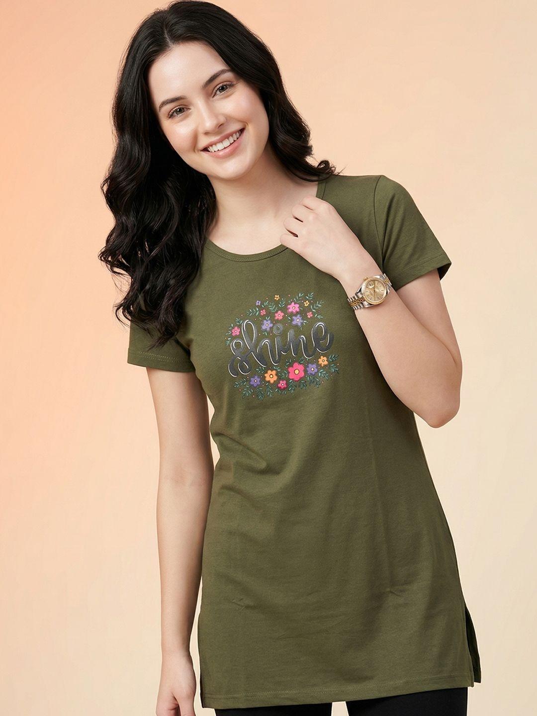The Roadster Lifestyle Co. Printed Round Neck Lounge T-Shirt