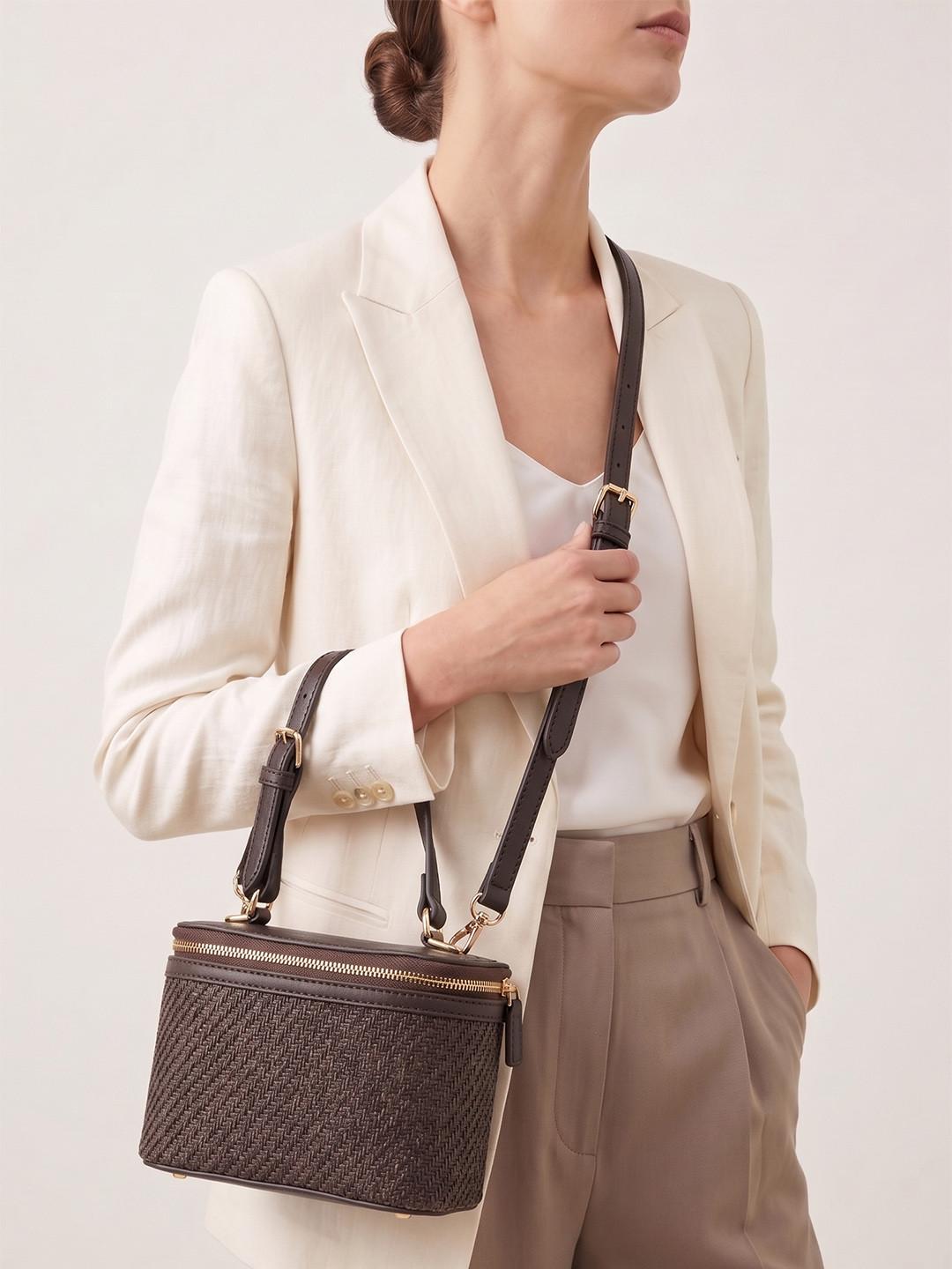 MANGO Textured Cosmetic Bag