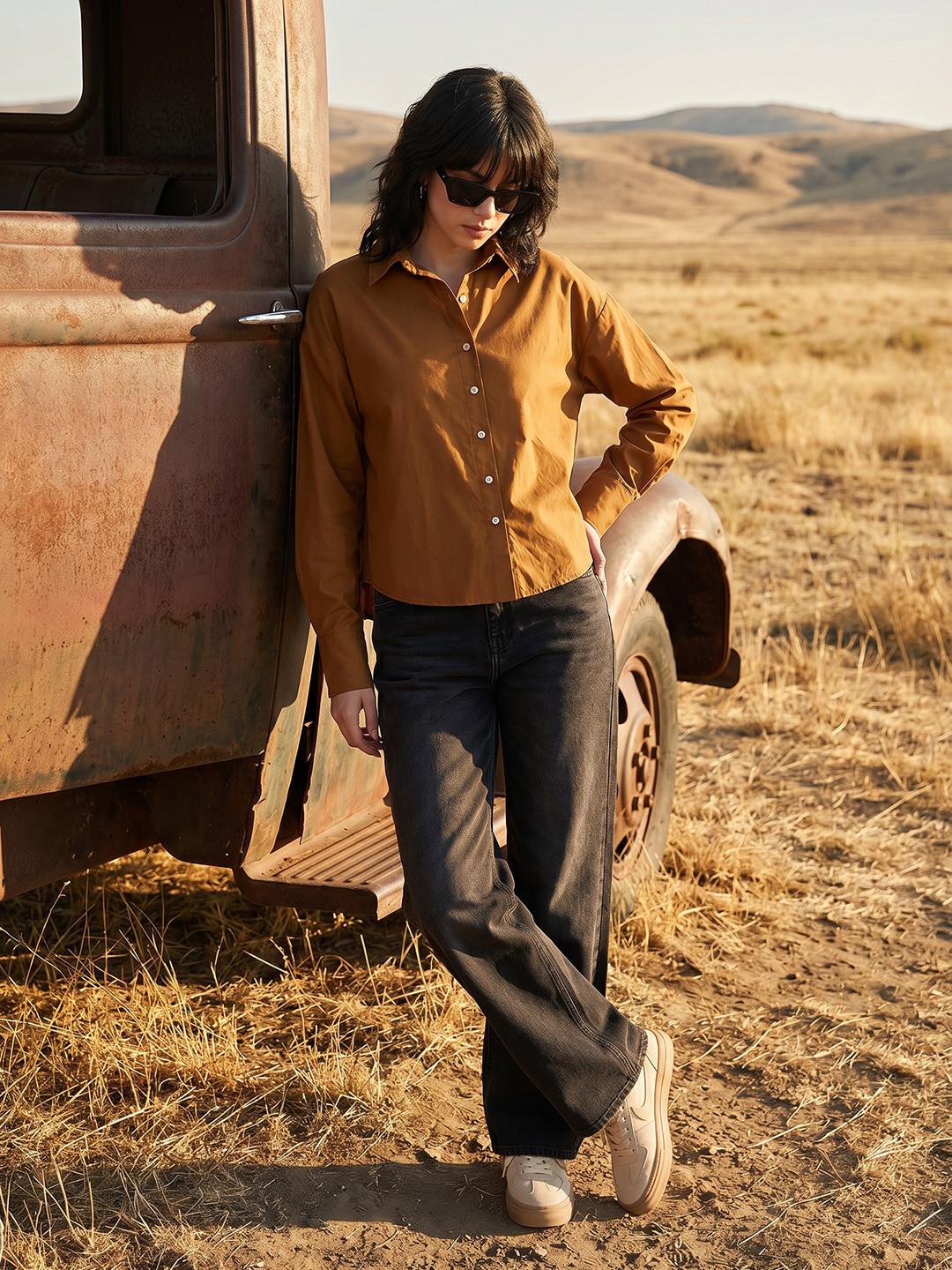 The Roadster Life Co. Relaxed Fit Pure Cotton Casual Shirt