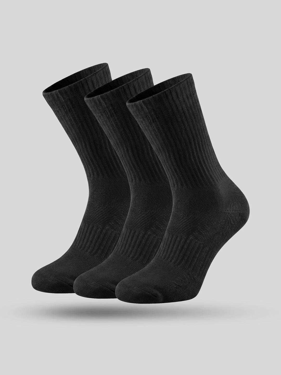 XYXX Men Pack of 3 Cotton Calf Length Socks