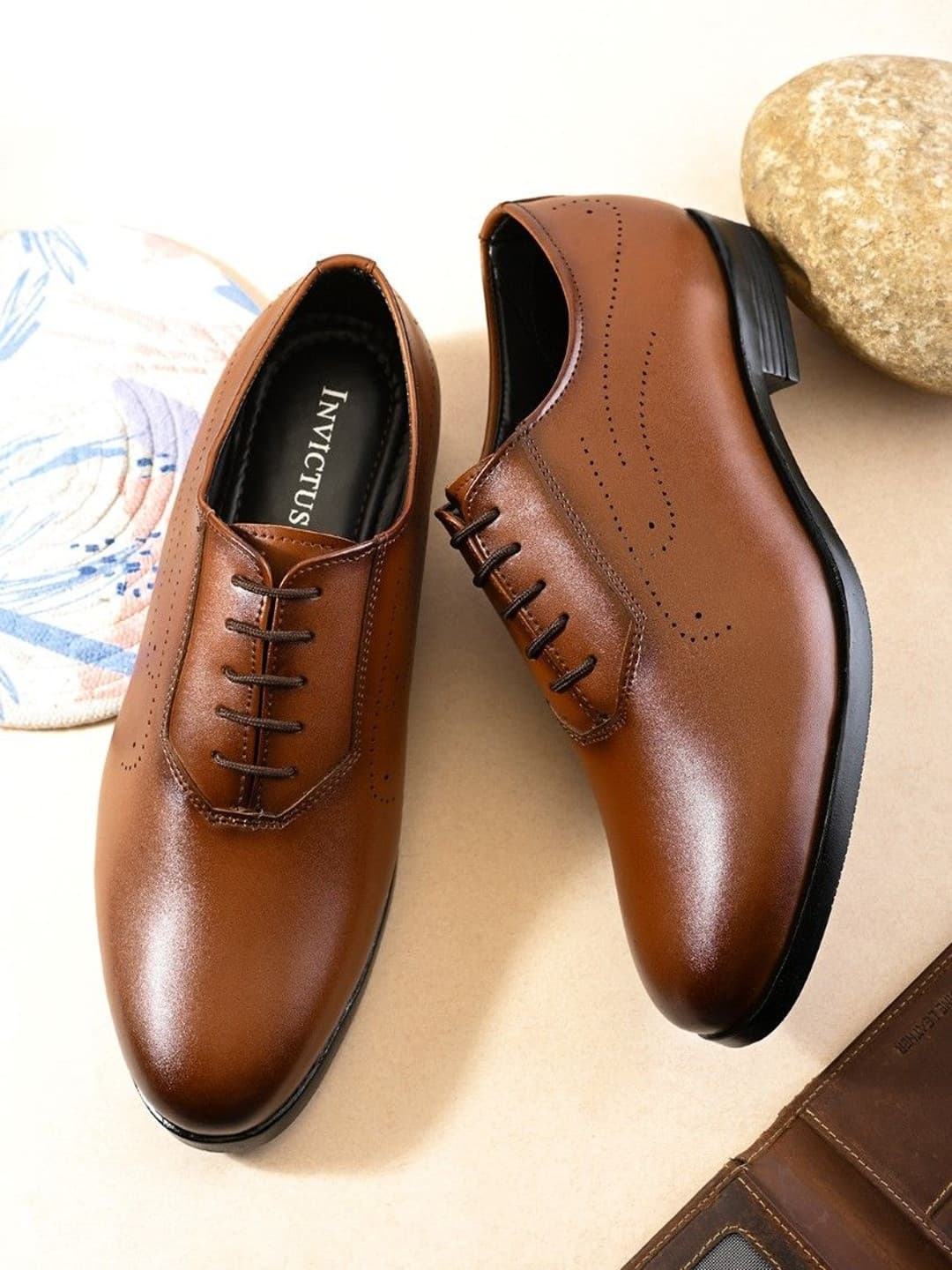 INVICTUS Men Leatherette Anti Slip Formal Oxford Shoes