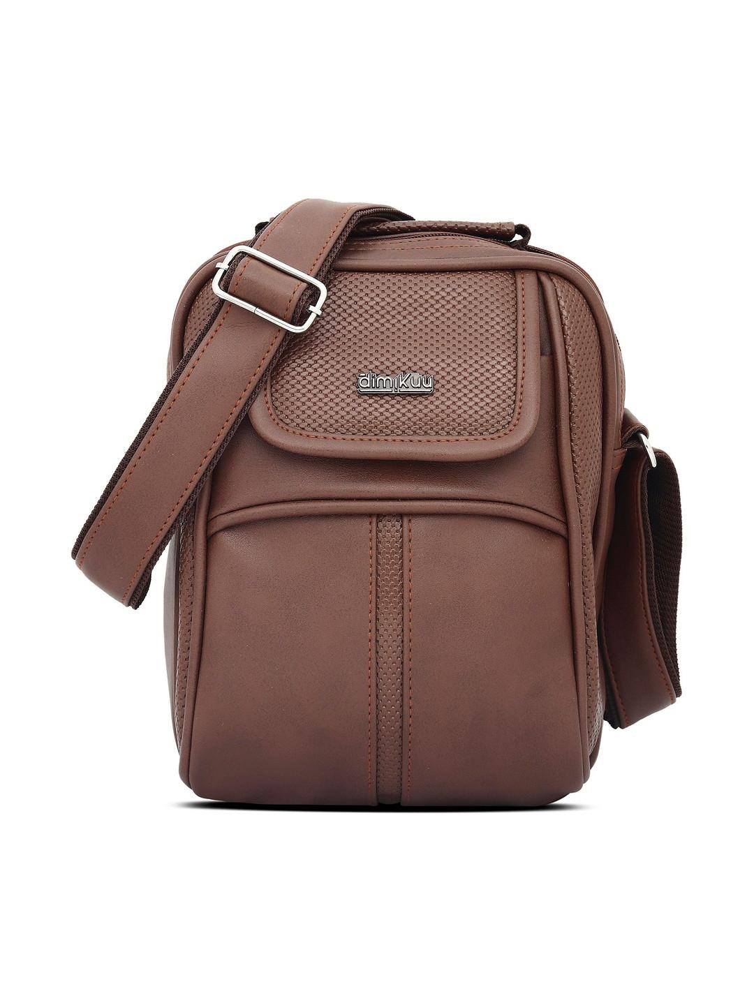 DIMIKUU Men Textured Messenger Bag