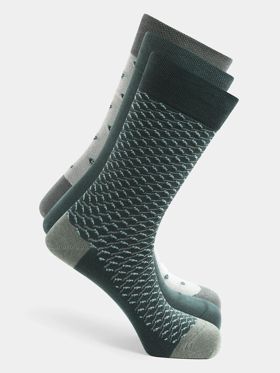 Blackberrys Men Pack of 3 Cotton Assorted Patterned Calf Length Socks