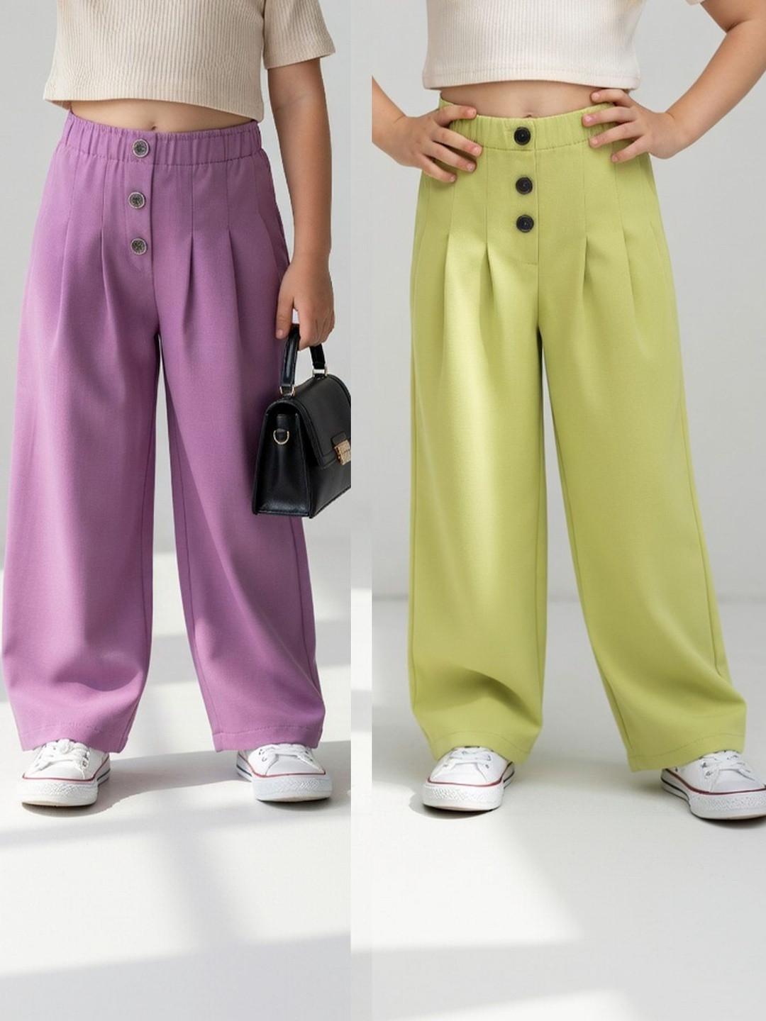 Cutiekins Girls Relaxed Easy Wash Pleated Trousers
