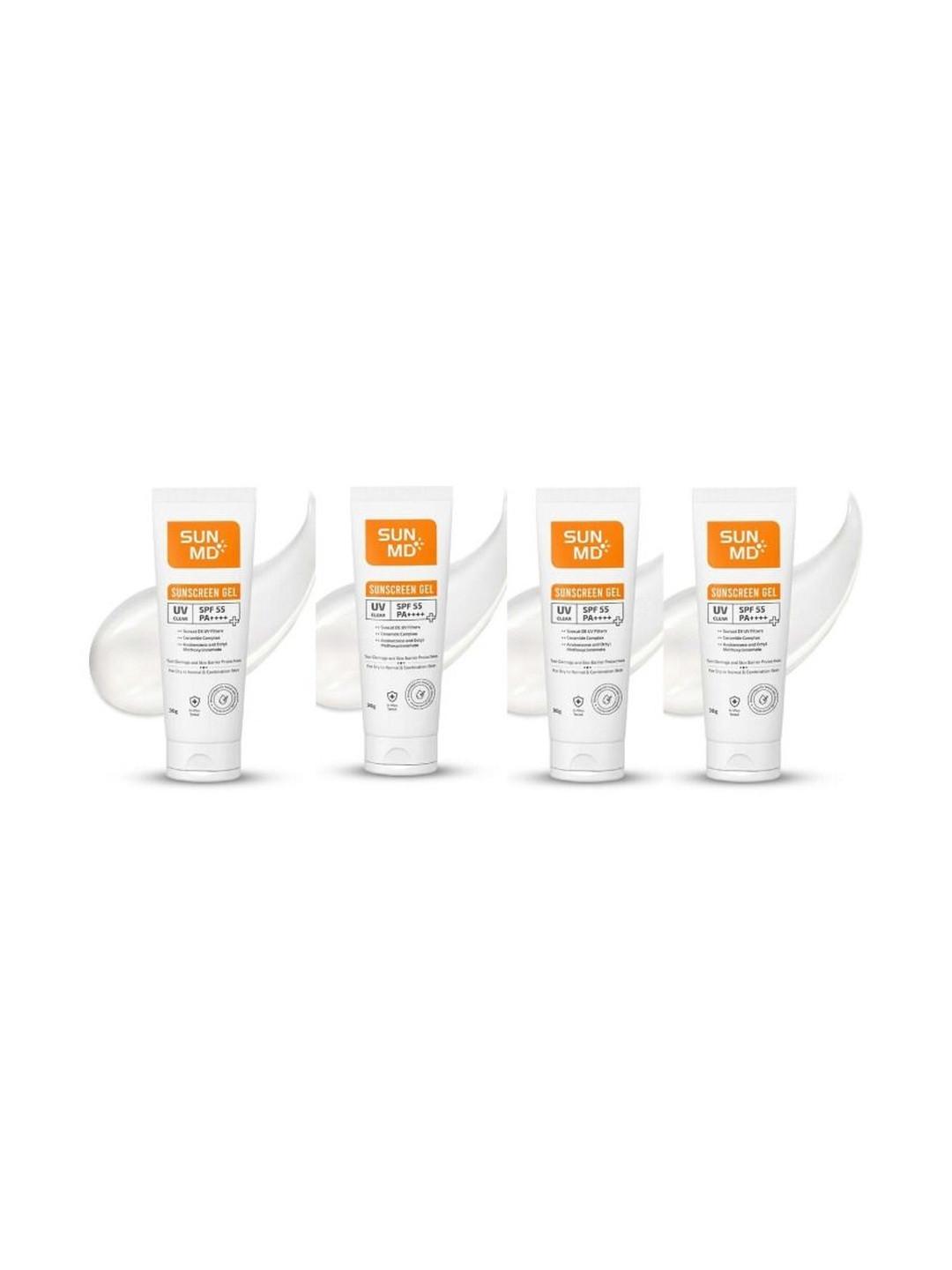 sunMD Set Of 4 Sunscreen With SPF 55 PA++++ UV Protection - 30 g Each