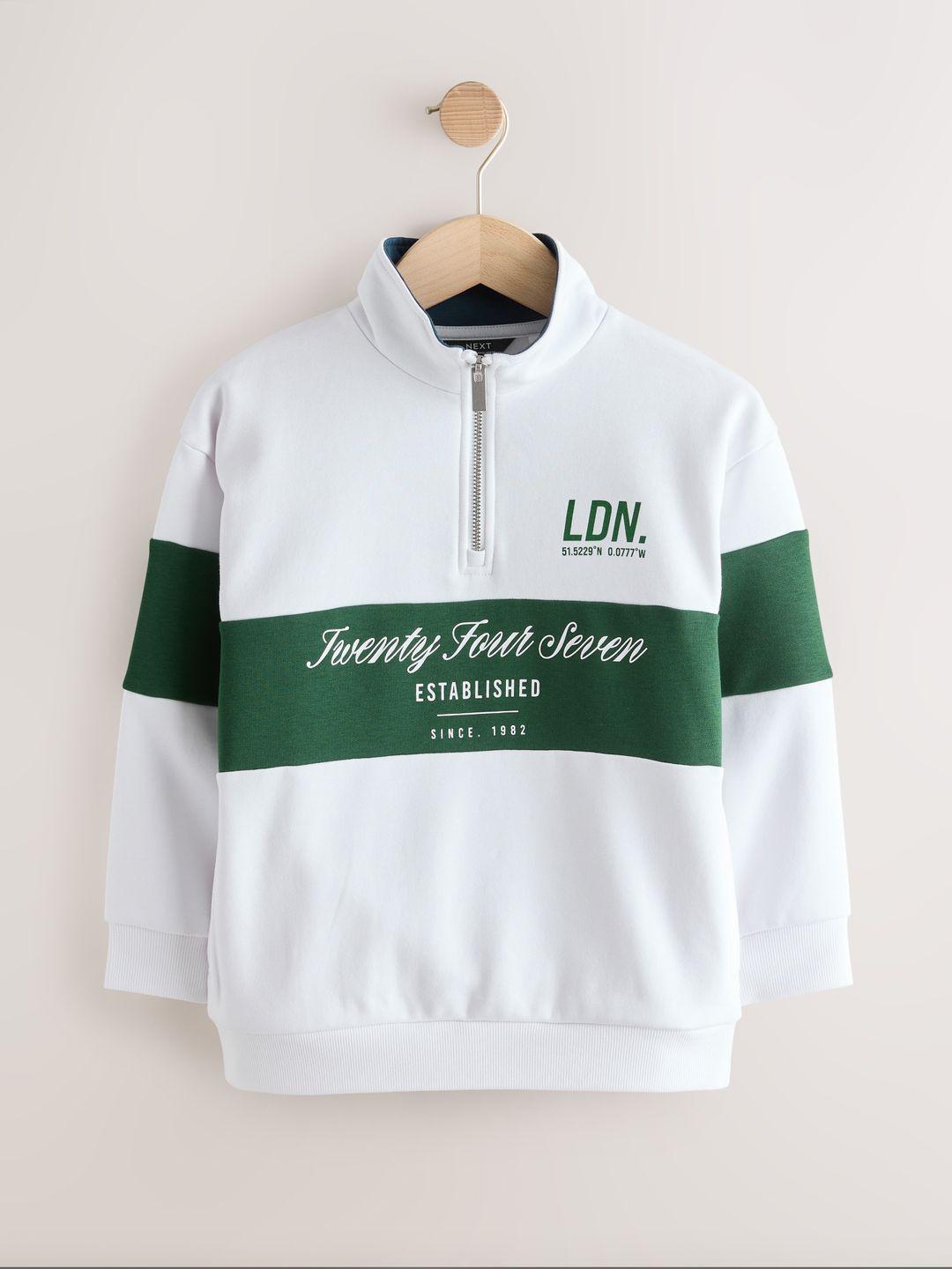 NEXT Boys Mock Collar Colourblocked Sweatshirt