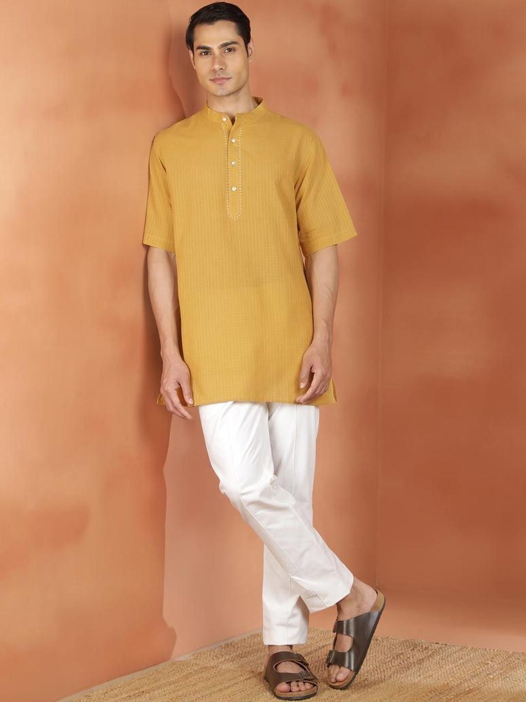 Fabindia Men Checked Kurta