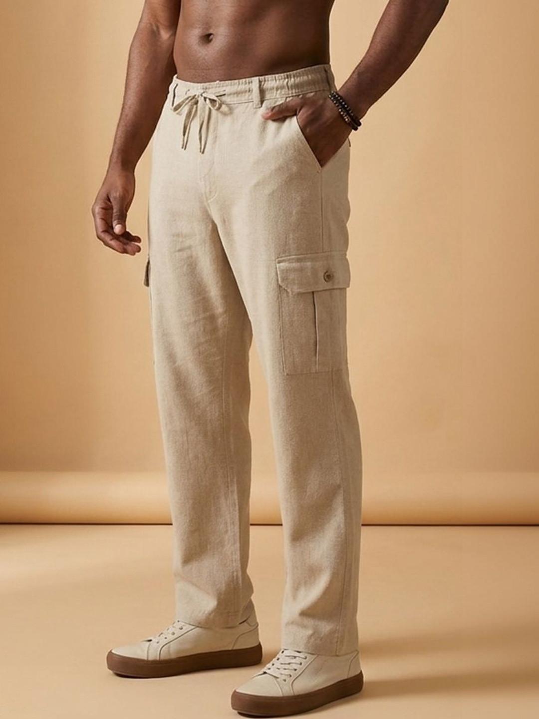 VOGAAN Men Relaxed Cargos Trousers