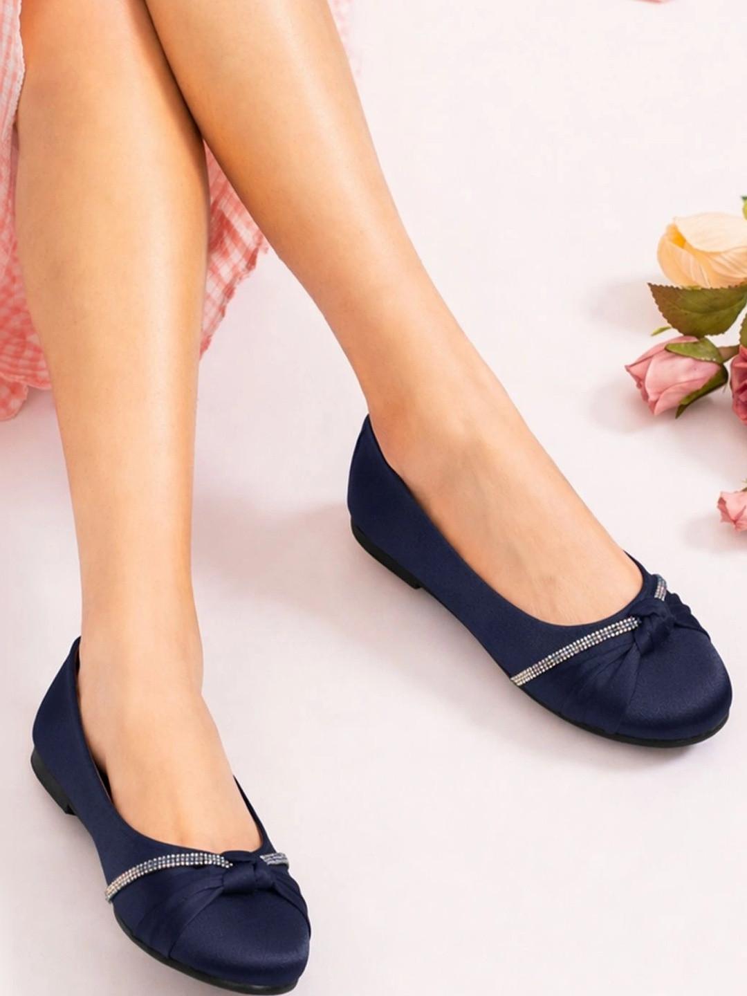 toothless Girls Embellished Strap Round Toe Slip-On Ballerinas