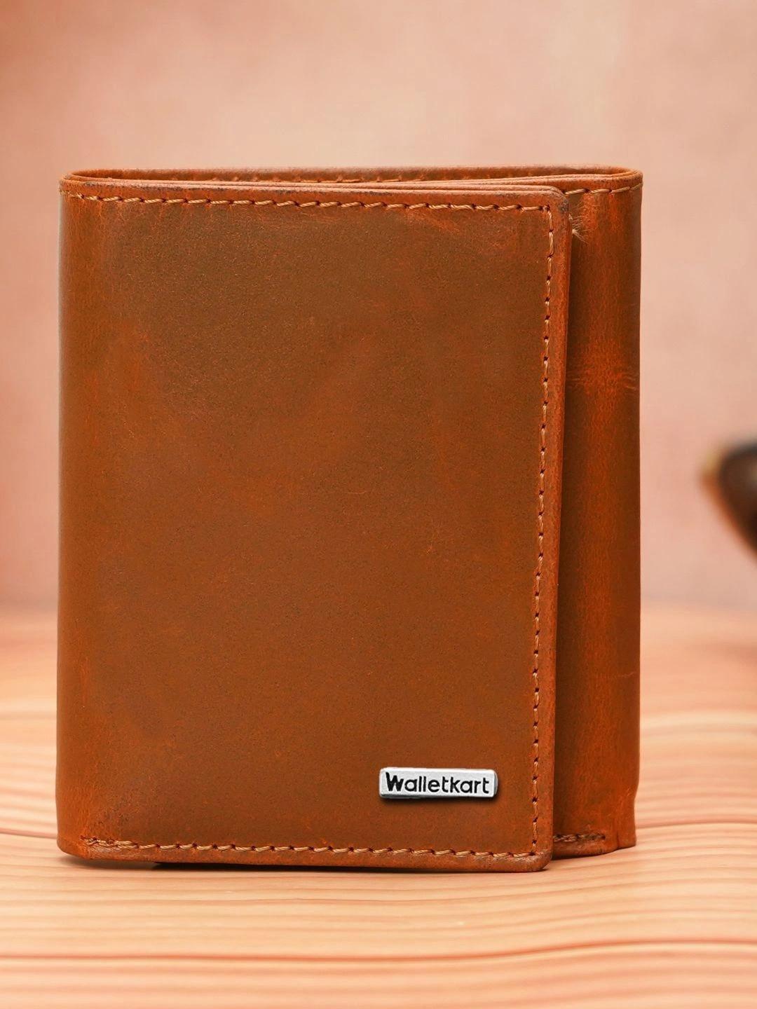 WALLETKART Men Leather Three Fold Wallet