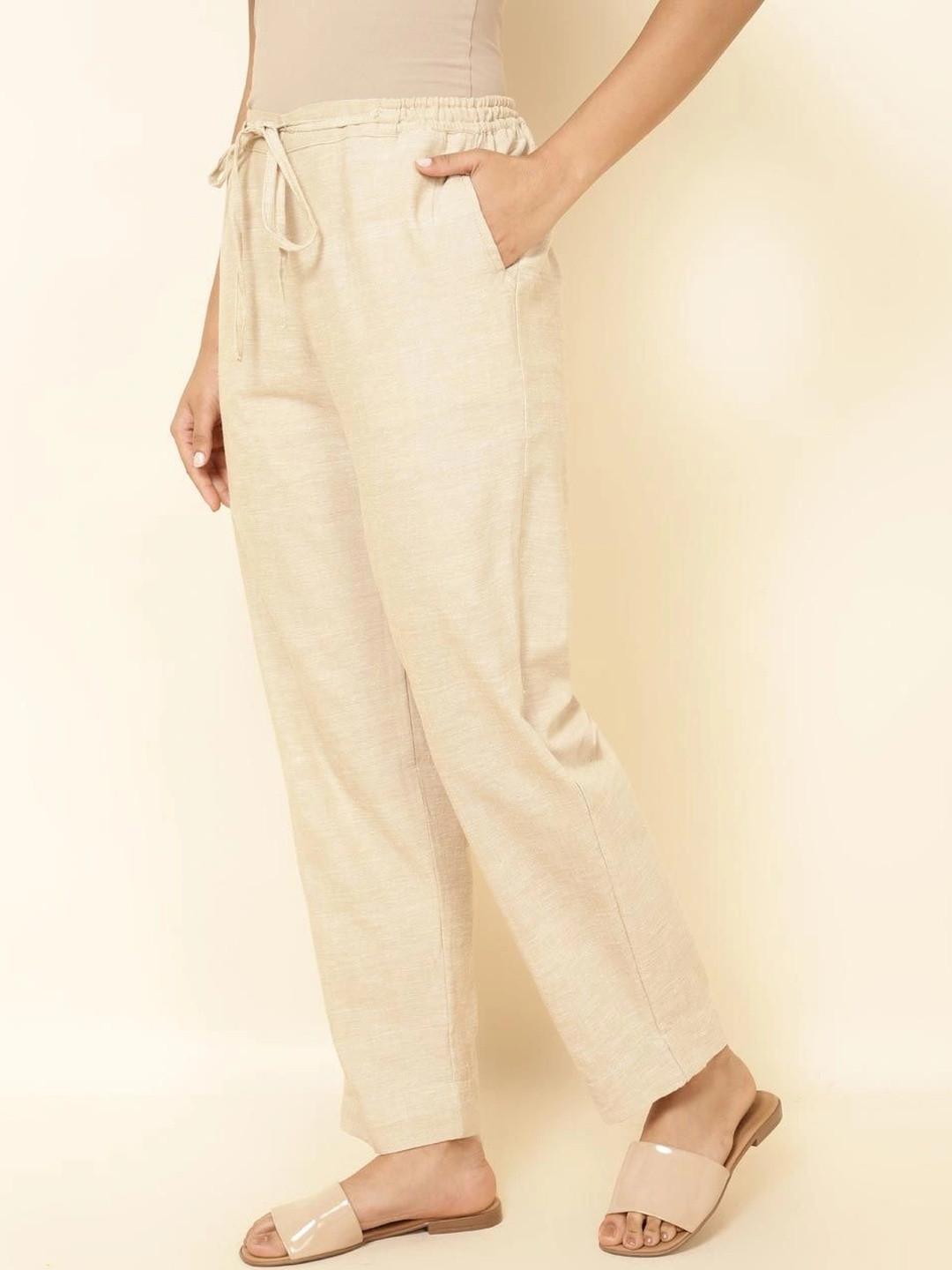 Fabindia Women High-Rise Trousers