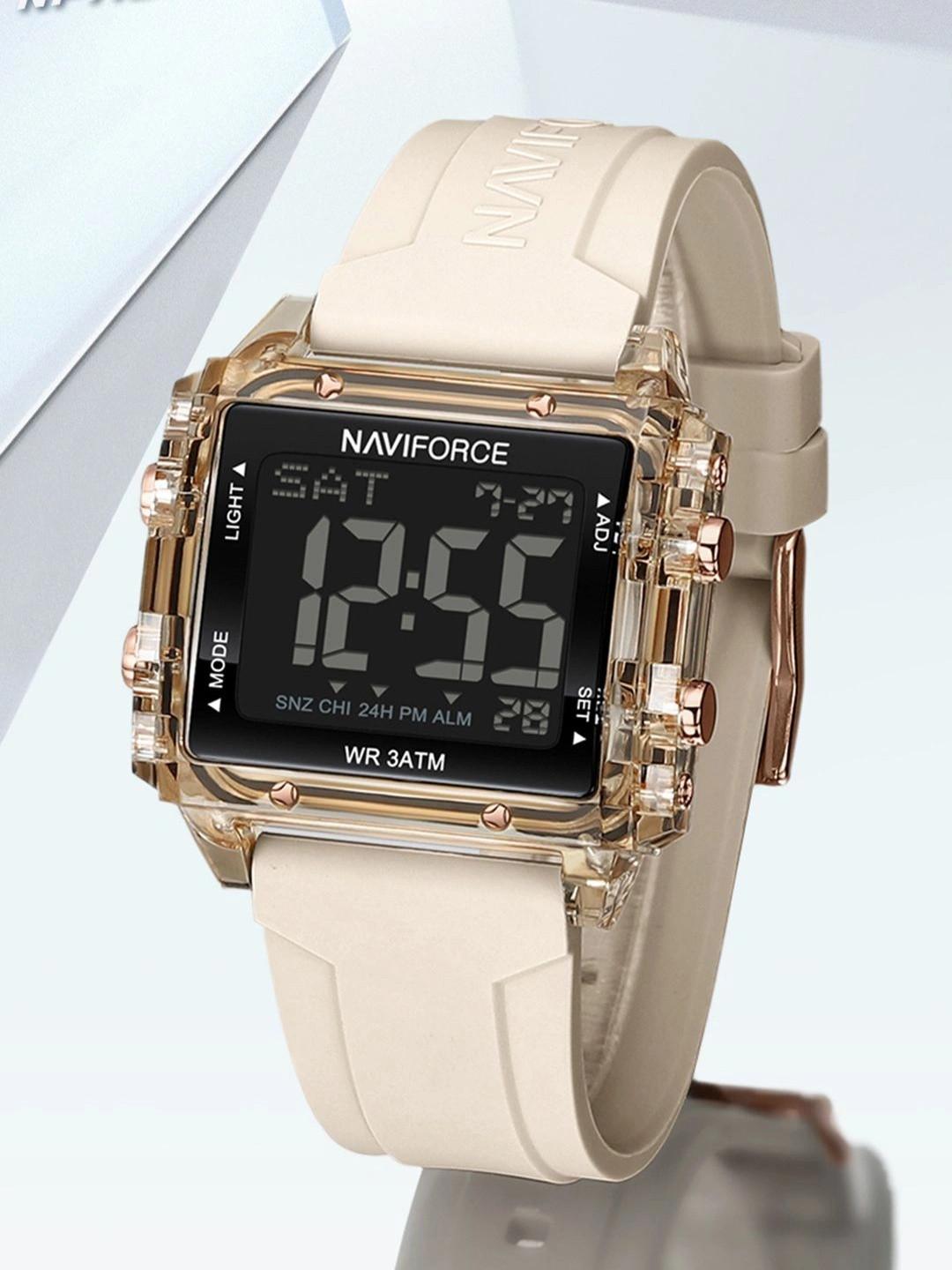 Naviforce Women Brass Embellished Dial & Straps Analogue and Digital Watch NF7101 RGBG