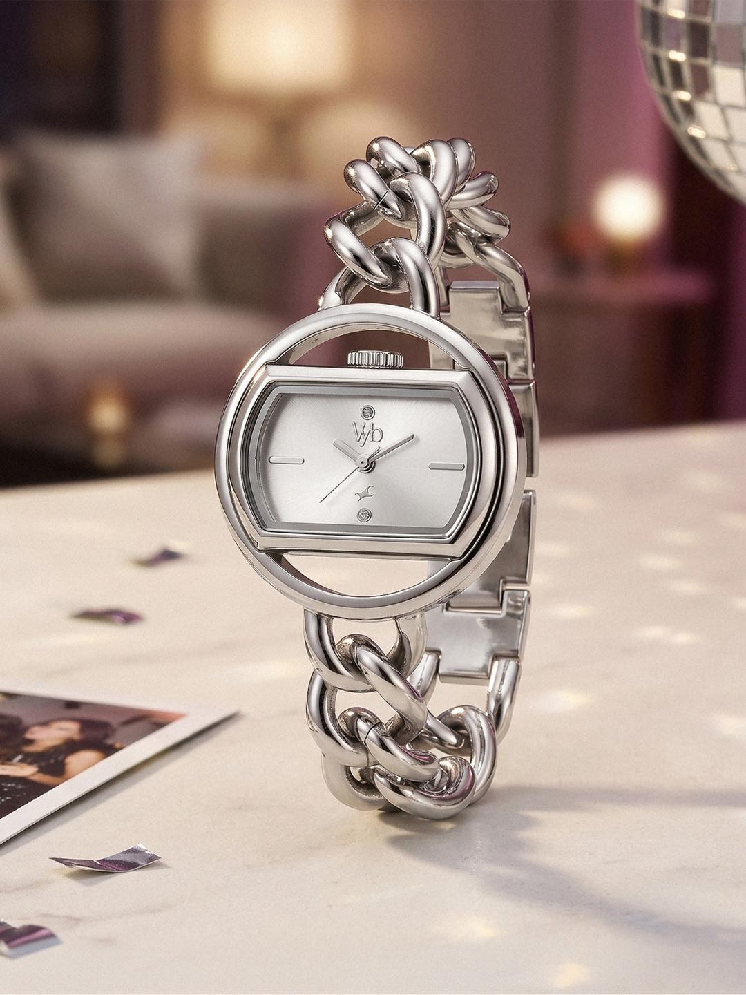 Fastrack Women Vyb Spotlight Quartz Silver Dial Watch - FV60146SM01W