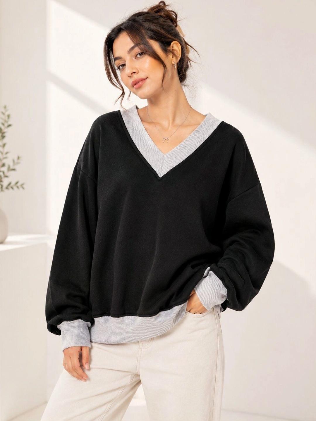 VEROCONIC Women Colourblocked Sweatshirt