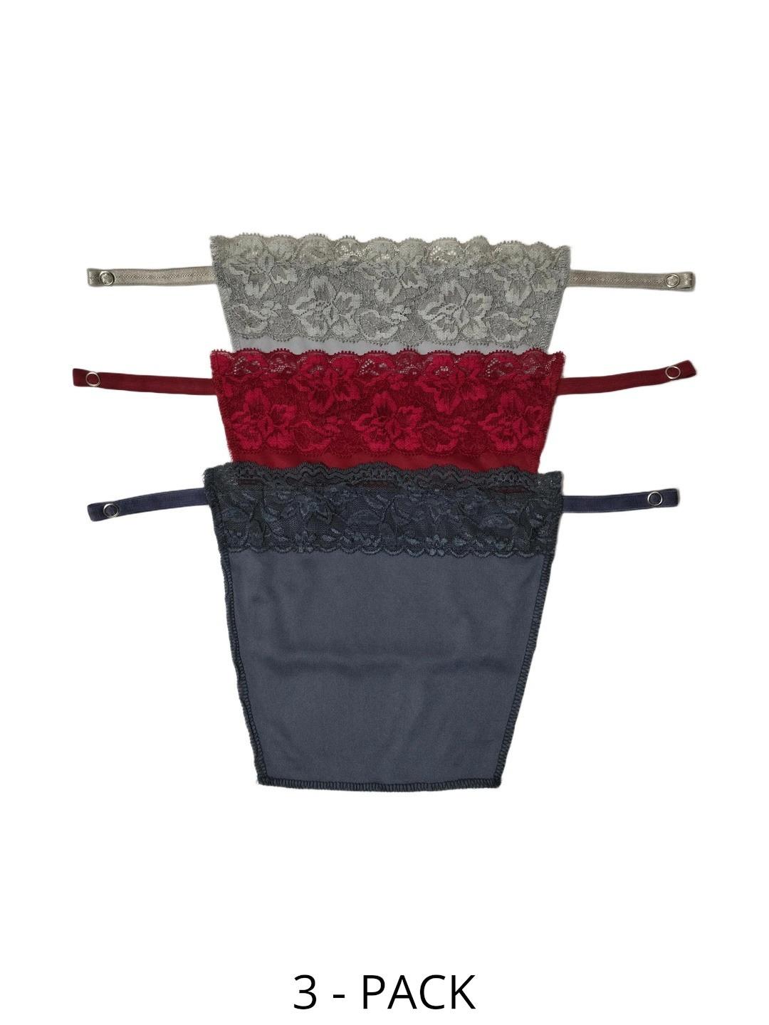 GLORSIO Women Pack of 3 Clip-on Mock Camisoles