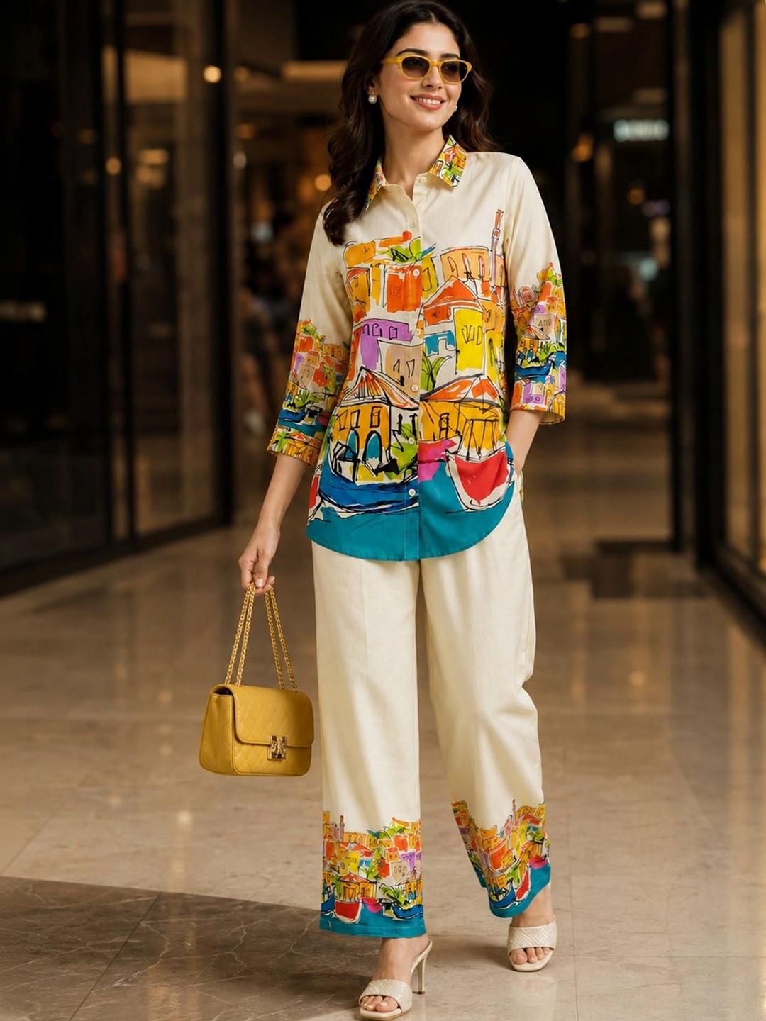 Anouk Printed Shirt with Trousers