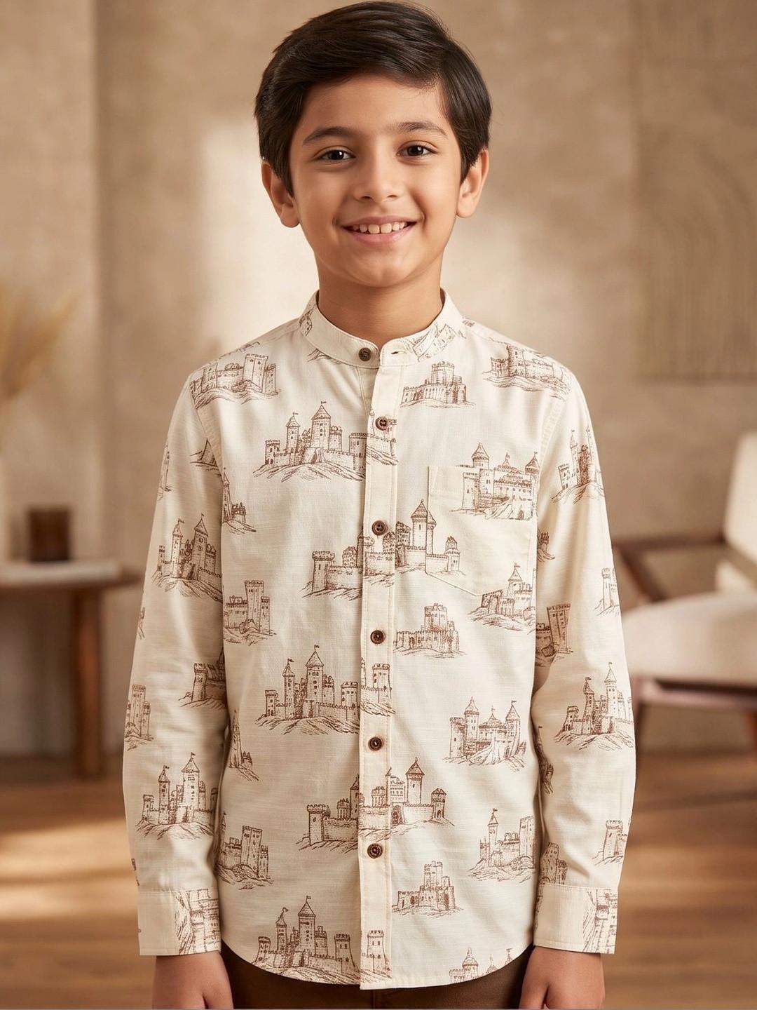 V-Mart Boys Printed Casual Shirt