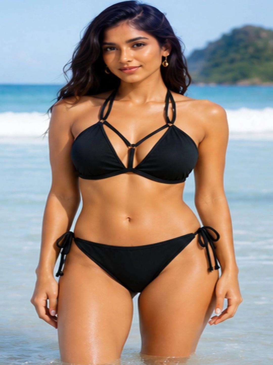 SORANGI Halter Neck Swim Bikini Set Swimwear