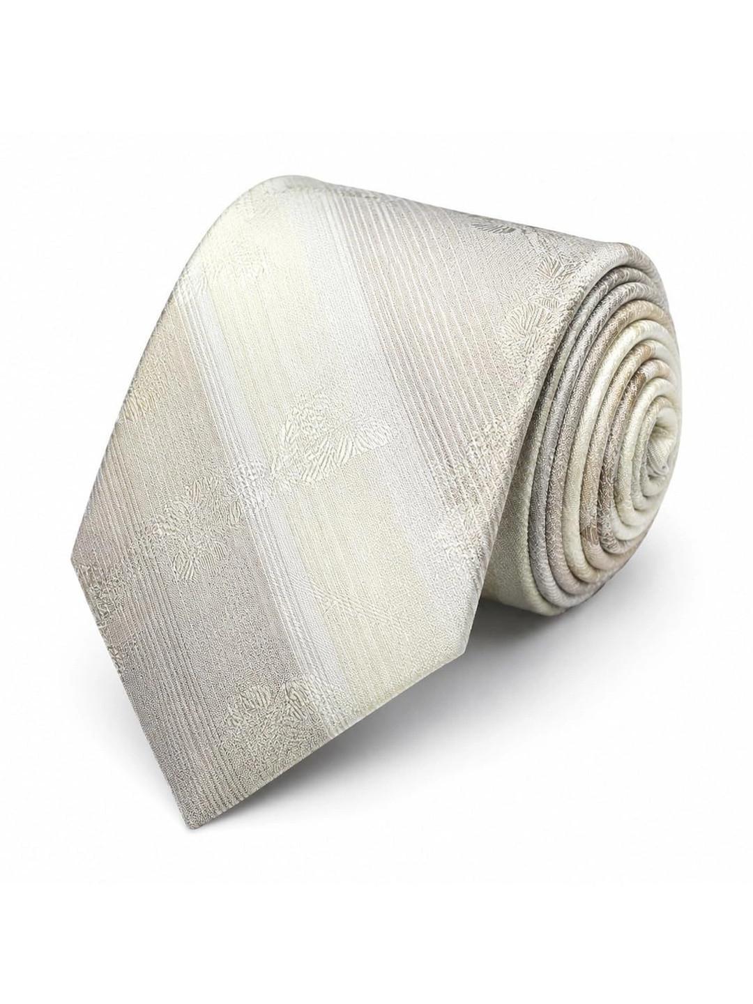AACHINO Men Striped Ascot Tie