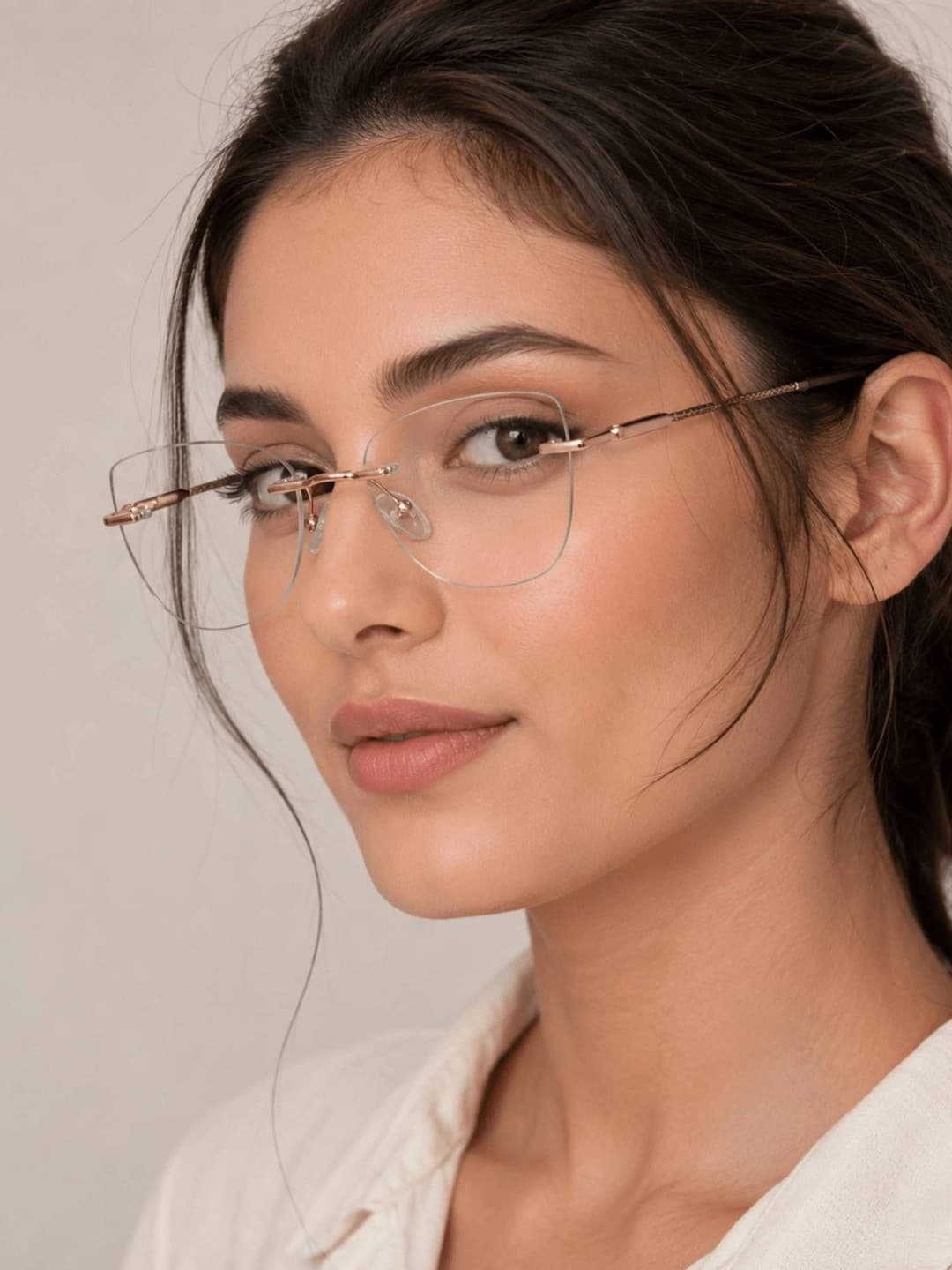 LensKandy Women Clear Lens & Rose Gold-Toned Other Sunglasses with