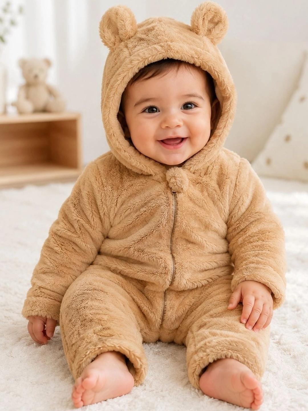BabyZone Infant Hooded Neck Romper