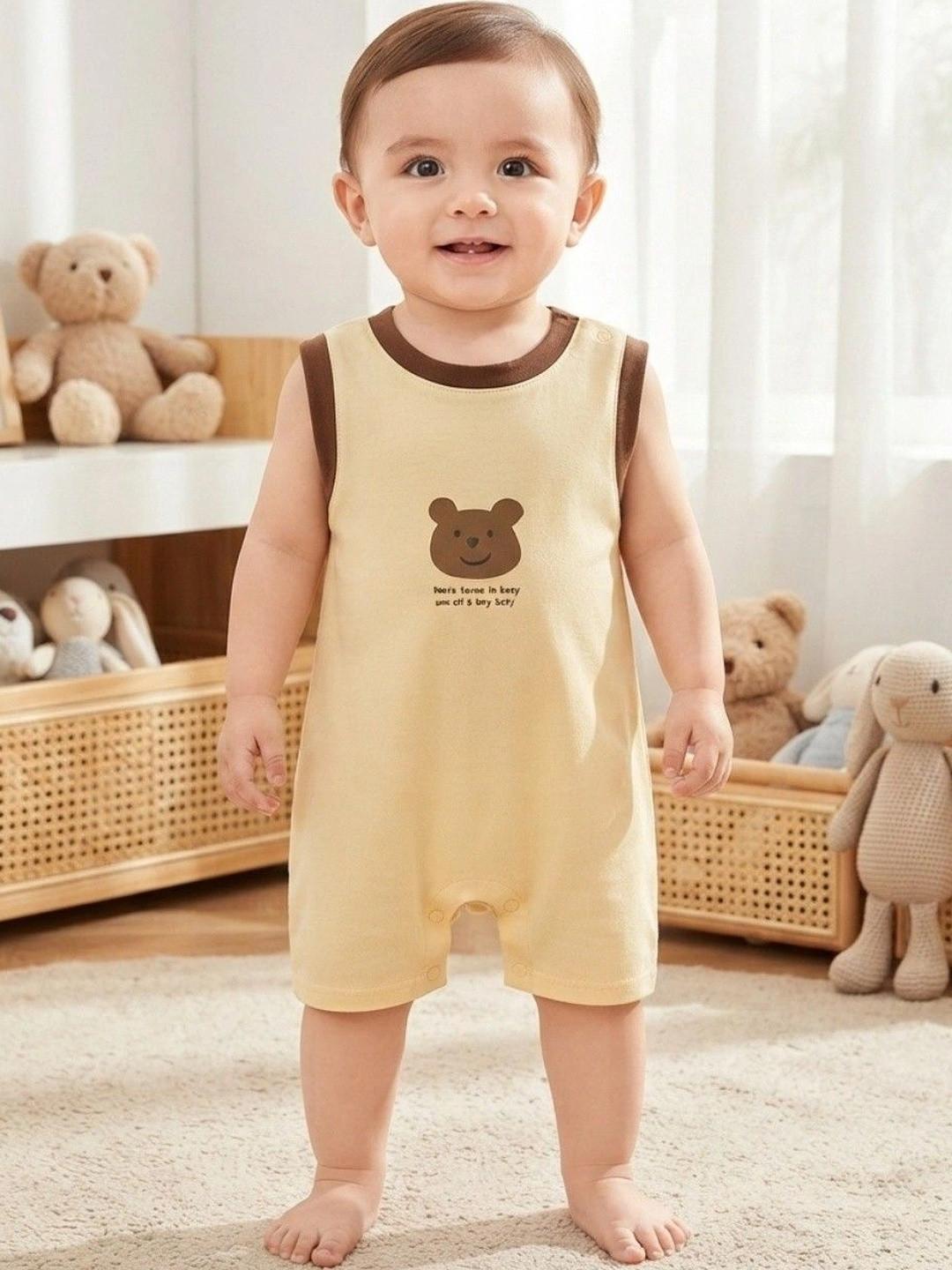 Wunderwoo Infants Printed Round Neck Rompers